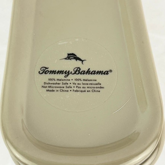 Tommy Bahama Salad Spoon Set in Gray Rustic Crackle Pattern - Picture 4 of 4